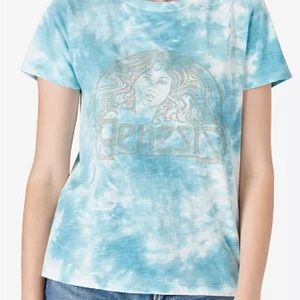Lucky Brand Adriatic Blue Tie Dye Boyfriend Tee W/Graphic Print Genesis